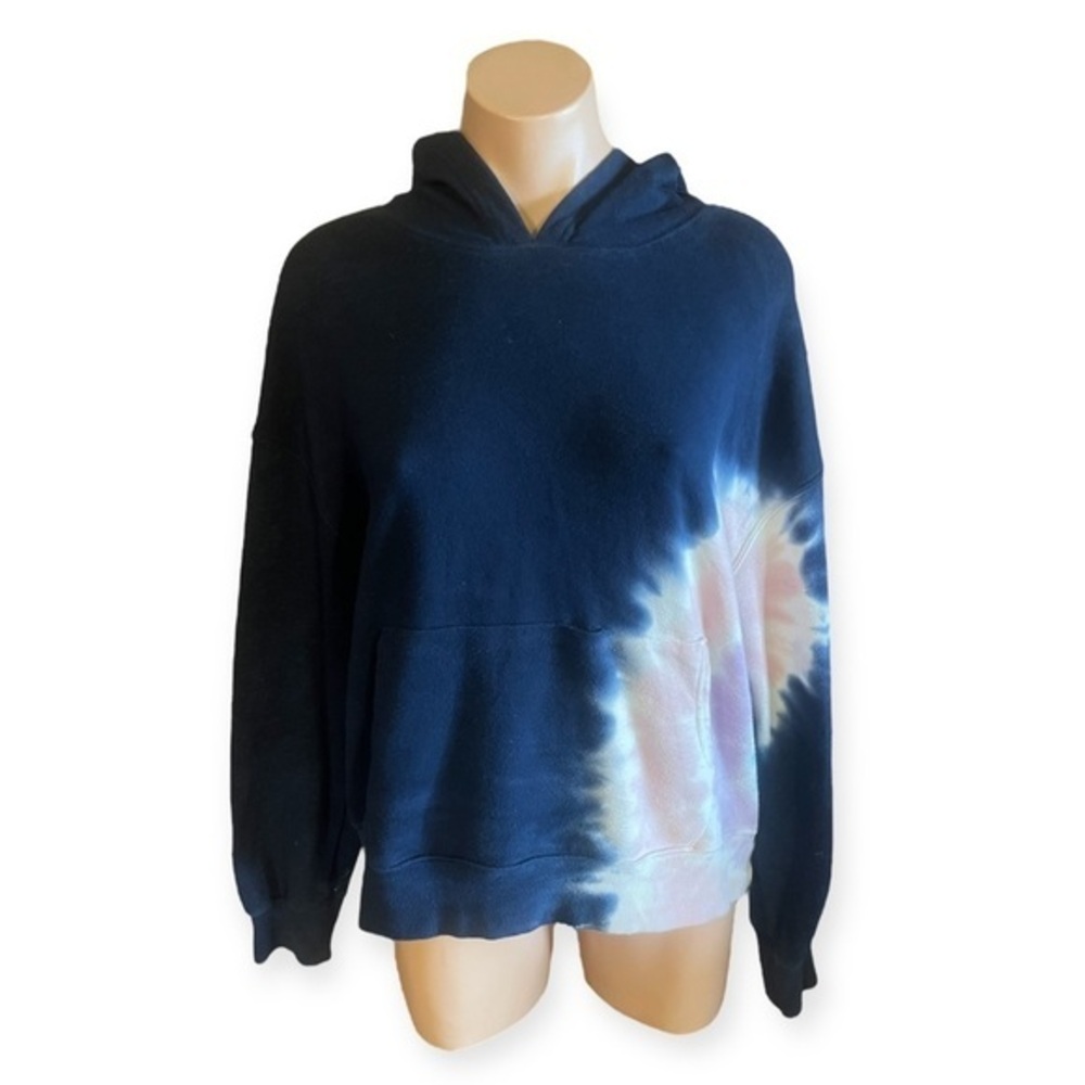 Wildfox Women’s Medium Dark Blue Tye Dyed Pullover Hoodie